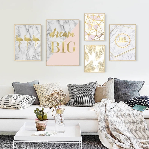 Poster Nordic Gold YelAnimal Leaf