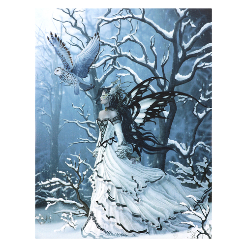 19x25cm Queen Of The Owls Canvas Plaque by Nene Thomas