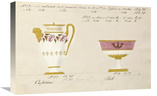 Global Gallery GCS-454912-1624-142 16 x 24 in. Cafetiere Et Bol, C