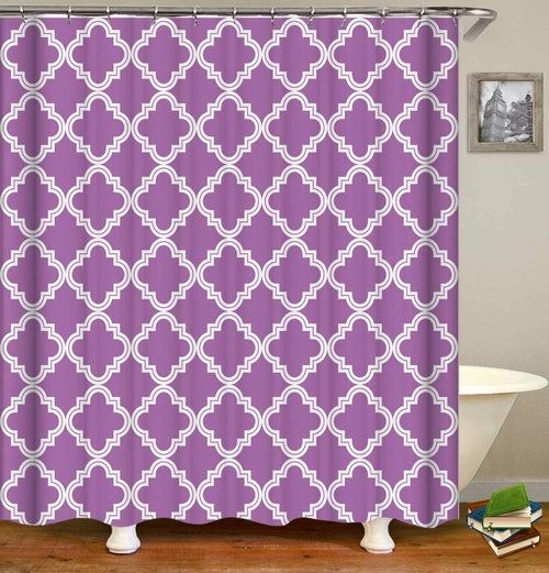 Purple Moroccan Shower Curtain