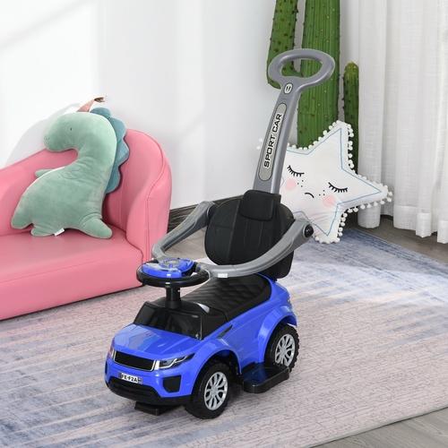 Aosom 3 In 1 Kid Ride on Push Car with Horn Music Light Function