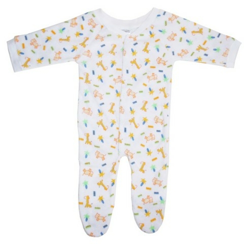 Bambini 515B S Terry Print Closed-Toe Sleep & Play- Small