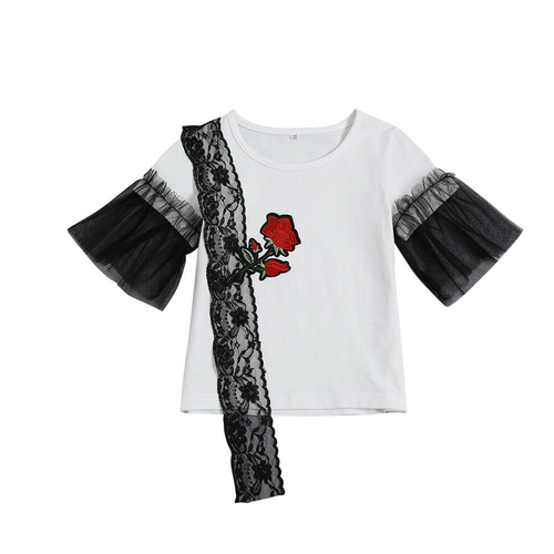 Kids Girls Summer Clothes T Shirts Tops Floral