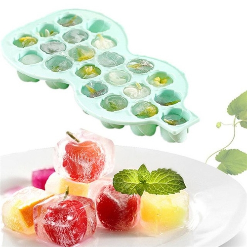 Silicone Gourd Shape Ice Cube Tray 21 Cubes Party