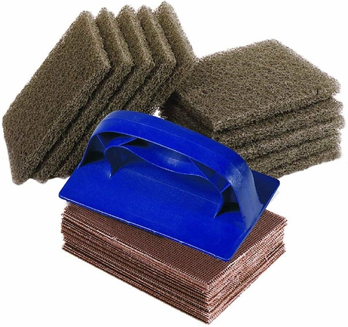 Griddle Cleaning Kit. Includes Heat Resistant Plastic Holder, 40