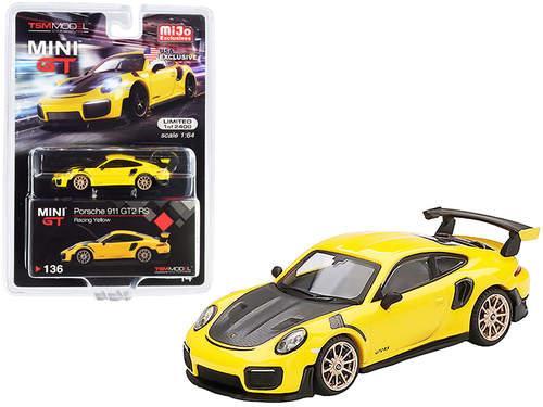 Porsche 911 GT2 RS Racing Yellow with Gold Wheels Limited Edition to