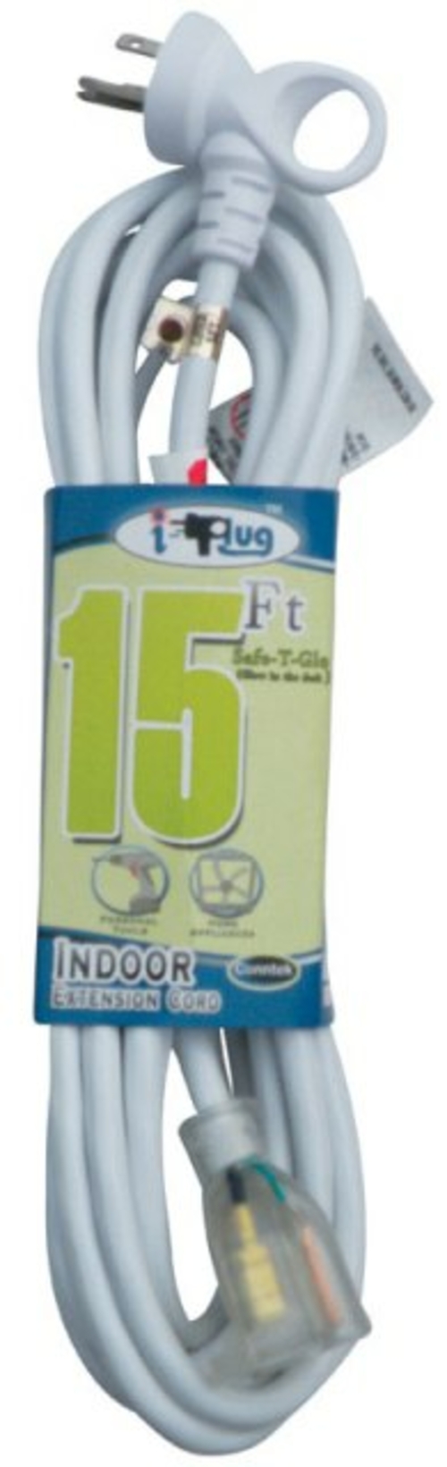 Conntek I-Plug 24161-180 15 ft. I-Plug Indoor Extension Cord  White
