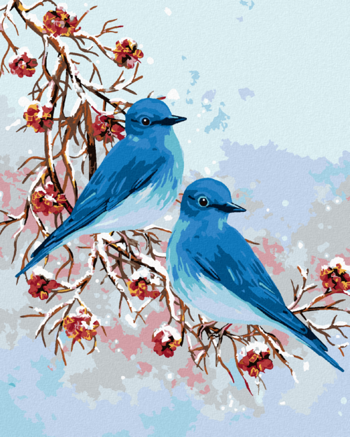 Paint by Numbers - TWO BLUEBIRDS