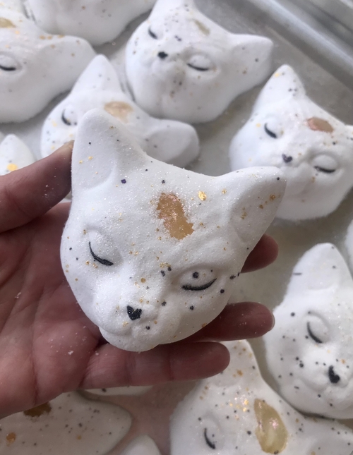 Moon Kitty Cat Crystal Bath Bomb