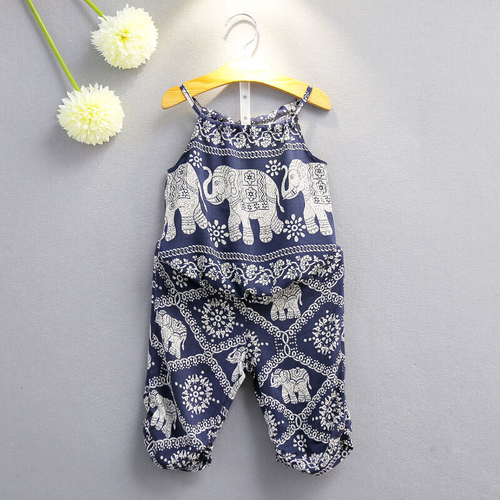 2Pcs Toddler Baby Girl Clothes Sets Elephant