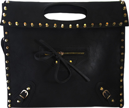 Main Aryana Ashlyn6blk Black Handbag With Twist Lock Flap image