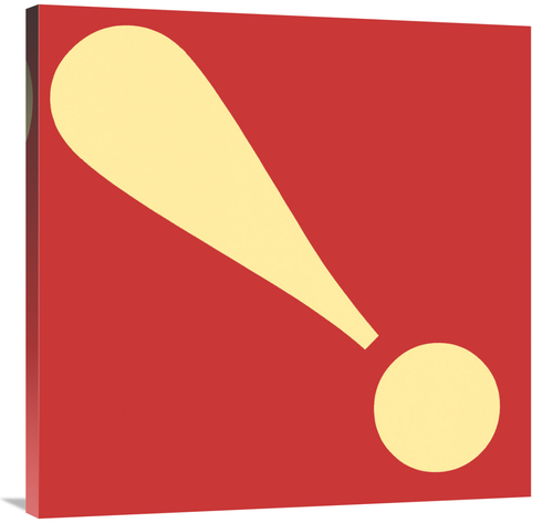 Global Gallery GCS-382201-3636-142 36 x 36 in. Bold Type - Exclamation