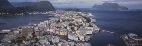 Cityscape Alesund Norway Poster Print by  - 36 x 12