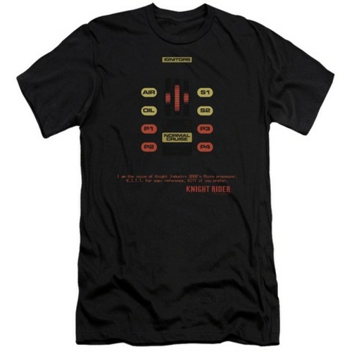 Trevco Knight Rider-Kitt Consol Short Sleeve Adult 30-1 Tee, Black