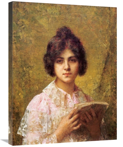 Global Gallery GCS-266500-30-142 30 in. Young Woman Holding a Book Art