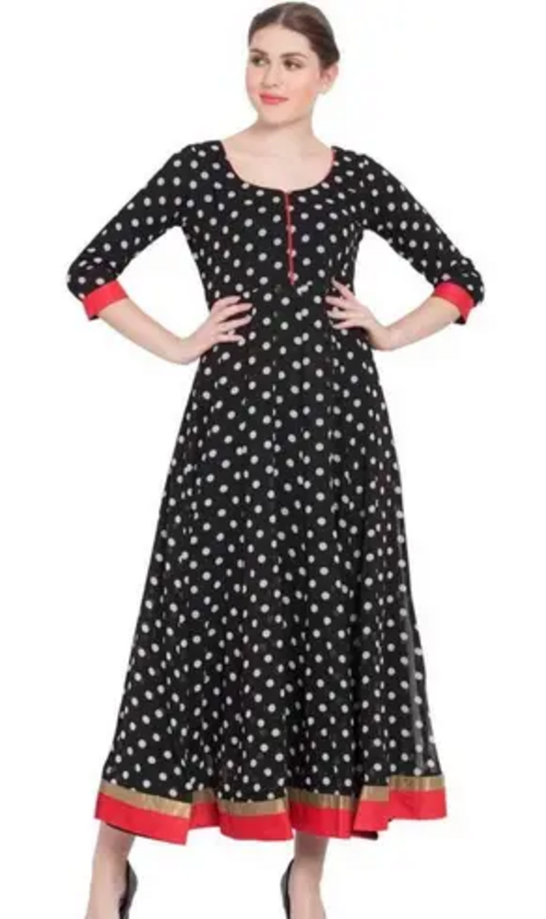 Women's Kashvi Graceful Kurtis Color Black Size XXL