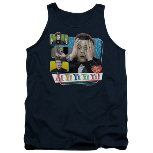 Trevco Lucy-Ai Yi Yi Yi Yi Adult Tank Top- Navy - Small