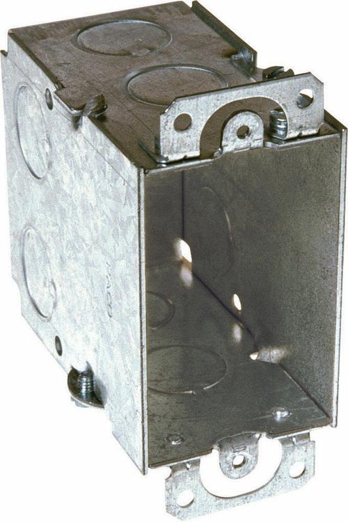 Raco 34893 3 in. Rectangle Electrical Box - Gray & Steel  0.5 in.