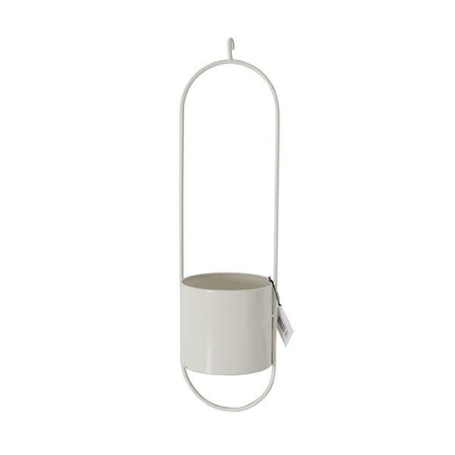 Halo Metal Frame With Flowerpot White