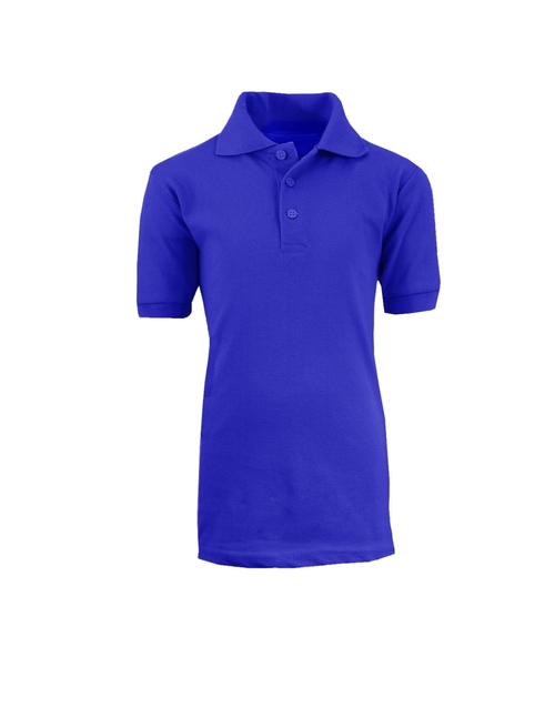 Adult School Uniform Mens Polo Shirt - Royal Blue, Medium - Case o