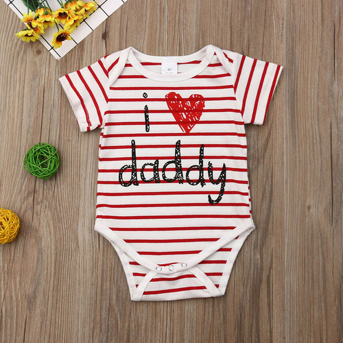 Stripe Romper For Toddler Baby Girls Cute Top