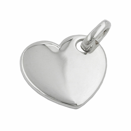 pendant heart polished silver 925