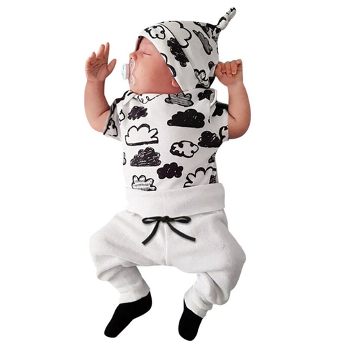 Newborn Infant Baby Girl Boy Clothes Set Cloud