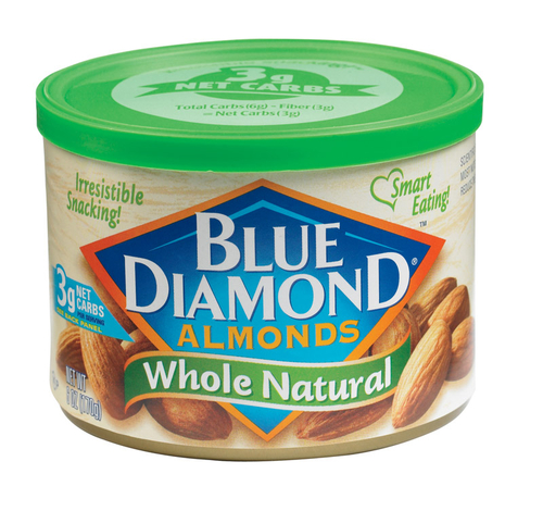 Blue Diamond Growers 9124041 6 oz Whole Natural Almonds Can