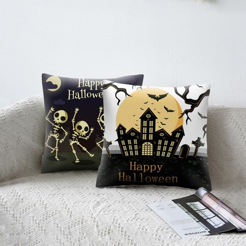 Halloween Cushion Cover Happy Halloween Print