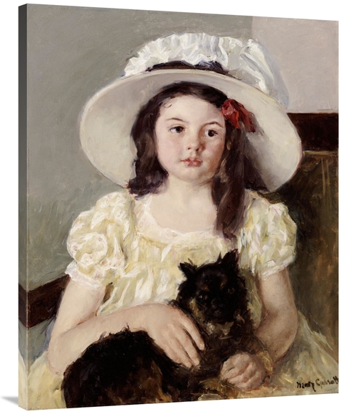 Global Gallery GCS-267829-40-142 40 in. Francoise Holding a Little Bla