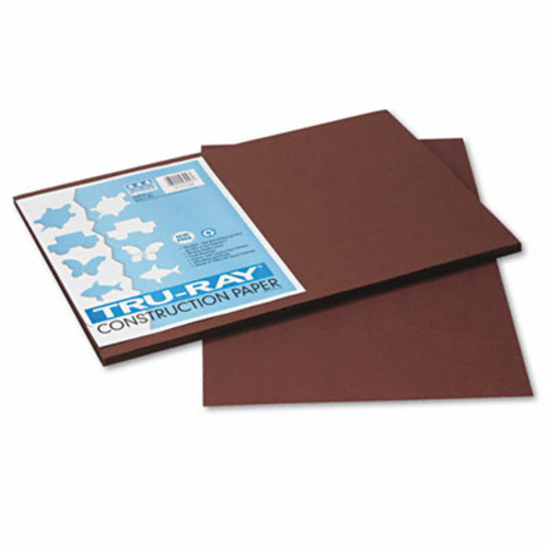 Pacon 103056 Tru-Ray Construction Paper- 76 lbs.- 12 x 18- Dark Brown-