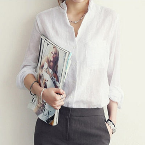 Linen Shirt with Long Sleeves