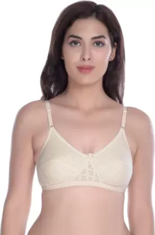 Main Girls Full Coverage Non Padded Bra (Brown) image