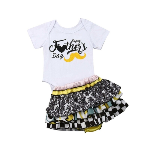 0-24M Cute Toddler Baby Girl Father's Day Clothes