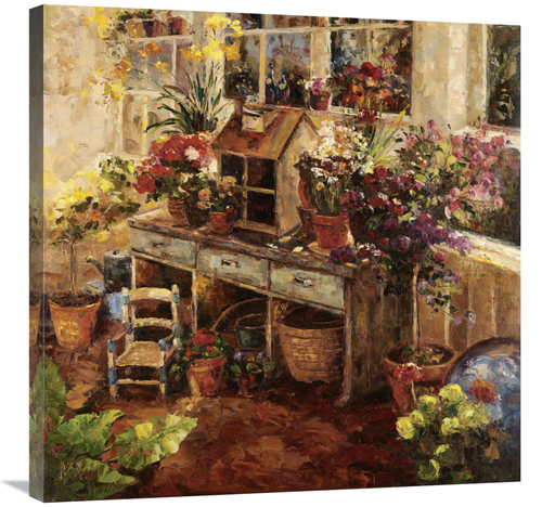 Global Gallery GCS-128084-3030-142 30 x 30 in. Michelles Potting Bench