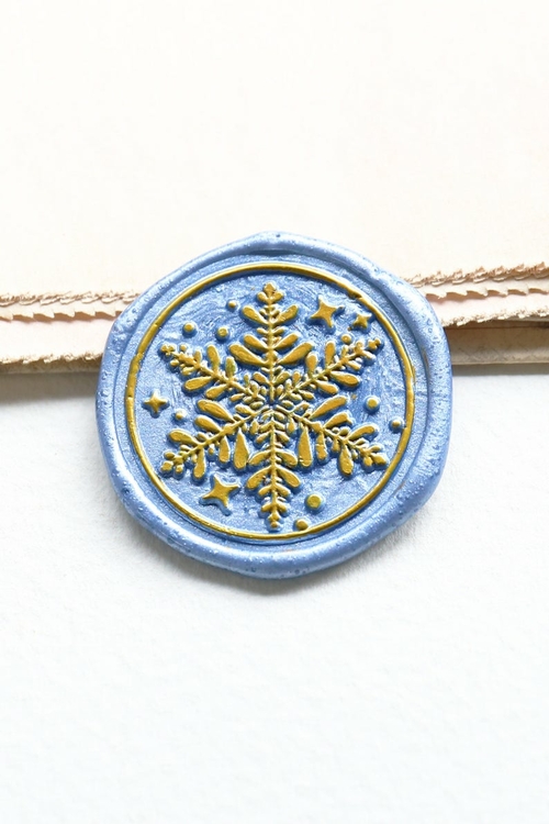 Snowflake Wax Seal Stamp /winter Wax seal Stamp kit /Custom Sealing