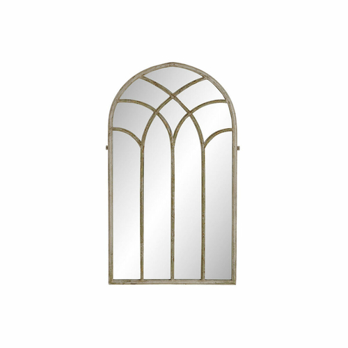 Wall mirror DKD Home Decor Mirror Metal White (75 x 4 x 125.5 cm)