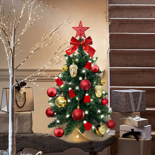 20 Inches Tabletop Mini Christmas Tree for Office Home Decoration