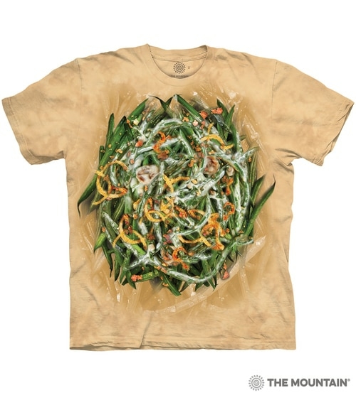 The Mountain 10911003516 Tan & Green Bean Casserole Adult Classic Tee 