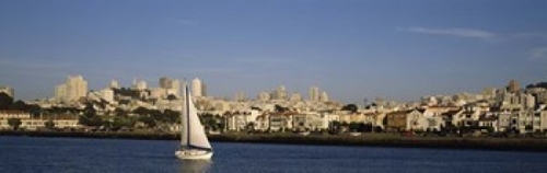 Panoramic Images PPI57530L Sailboat in an ocean  Marina District  San 