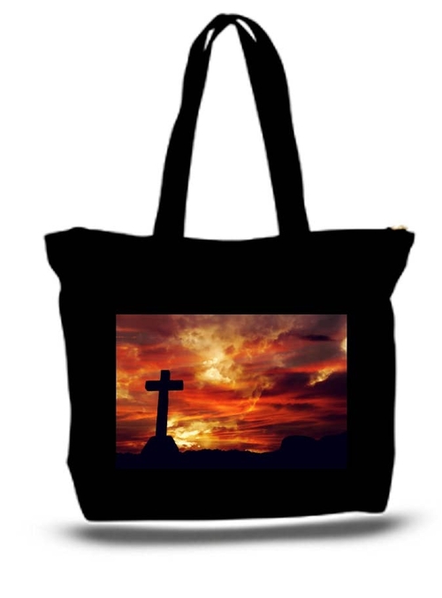 Passion And The Cross Large Tote New Zipper Bag