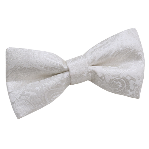 Paisley Pre-Tied Bow Tie - Ivory