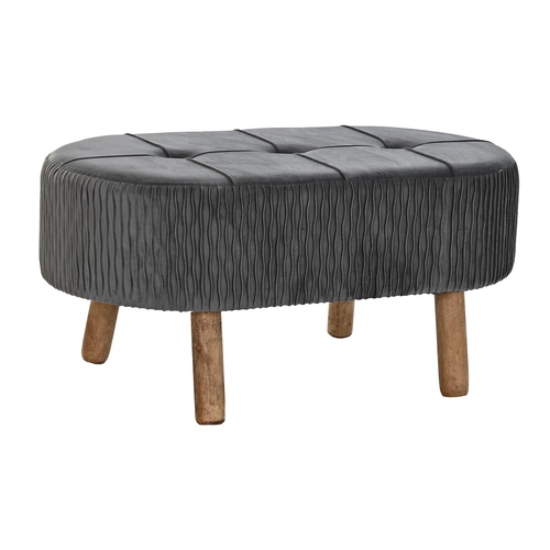 Bench DKD Home Decor   Grey Natural Dark grey Wood 80 x 46 x 38 cm