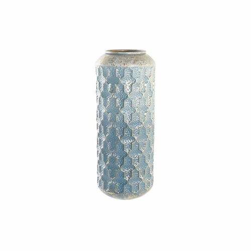 Vase DKD Home Decor Worn-out Blue Metal Arab (25 x 25 x 66 cm)