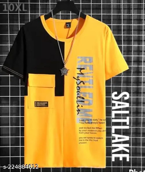 Mens Half Sleeve Round Neck Cotton Blend Tshirts