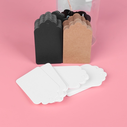 100pcs/Set Scalloped Edge Packaging Label Paper