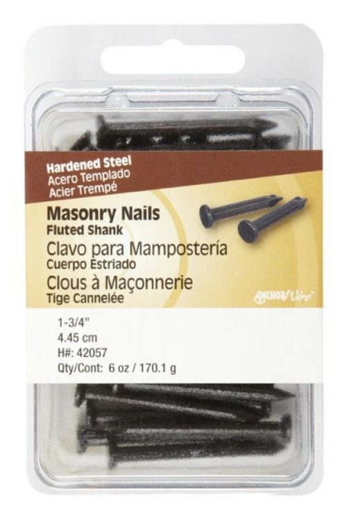 Hillman 42057 6 oz Masonry Steel Nails  1.75 in. - pack of 5