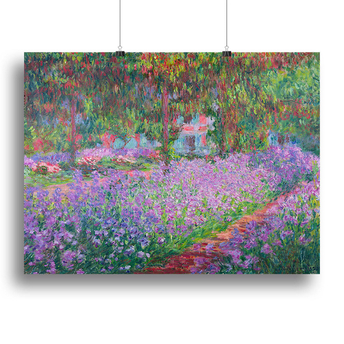 Artists Garden by Monet Canvas Print or Poster