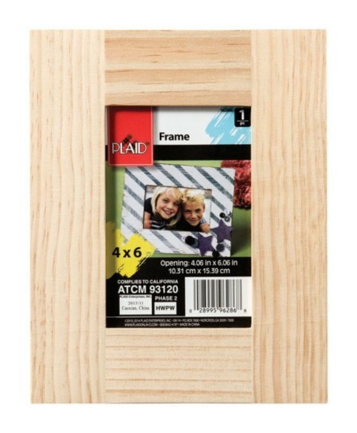 Plaid 96286 4 x 6 in. Wood Frame with Easel Back- pack of 3