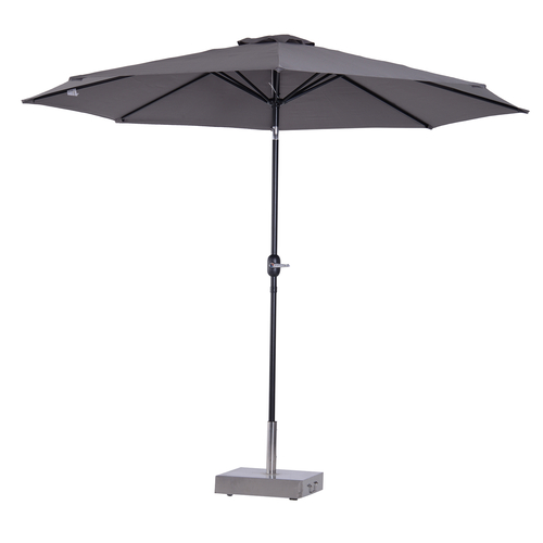 Outsunny 10' x 8' Outdoor Patio Umbrella Garden Parasol Sunshade Grey